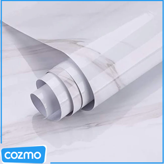 Adhésif Autocollant Effet Marbre Blanc