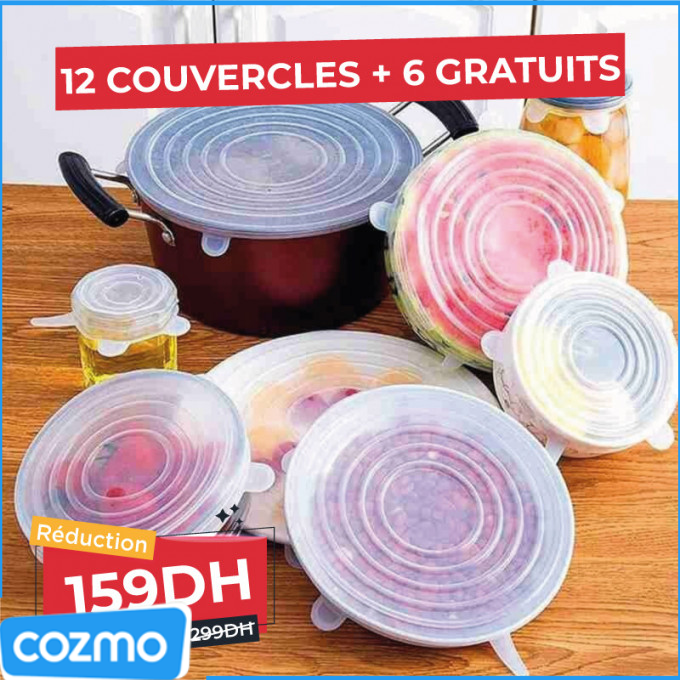 Couvercles en silicone EcoInnova Stretch & Seal